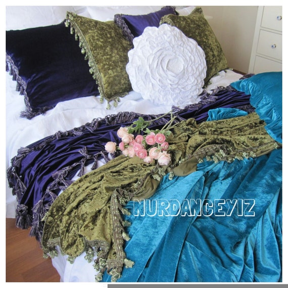 bed scarf shabby chic velvet bedding luxury velvet fringe bed scarf shabby chic velvet bedding luxury velvet fringe
