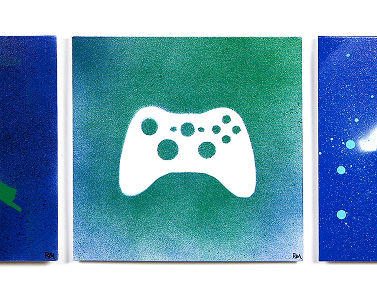 Spray Paint Artwork XBox Controller Gamer Video Game Home