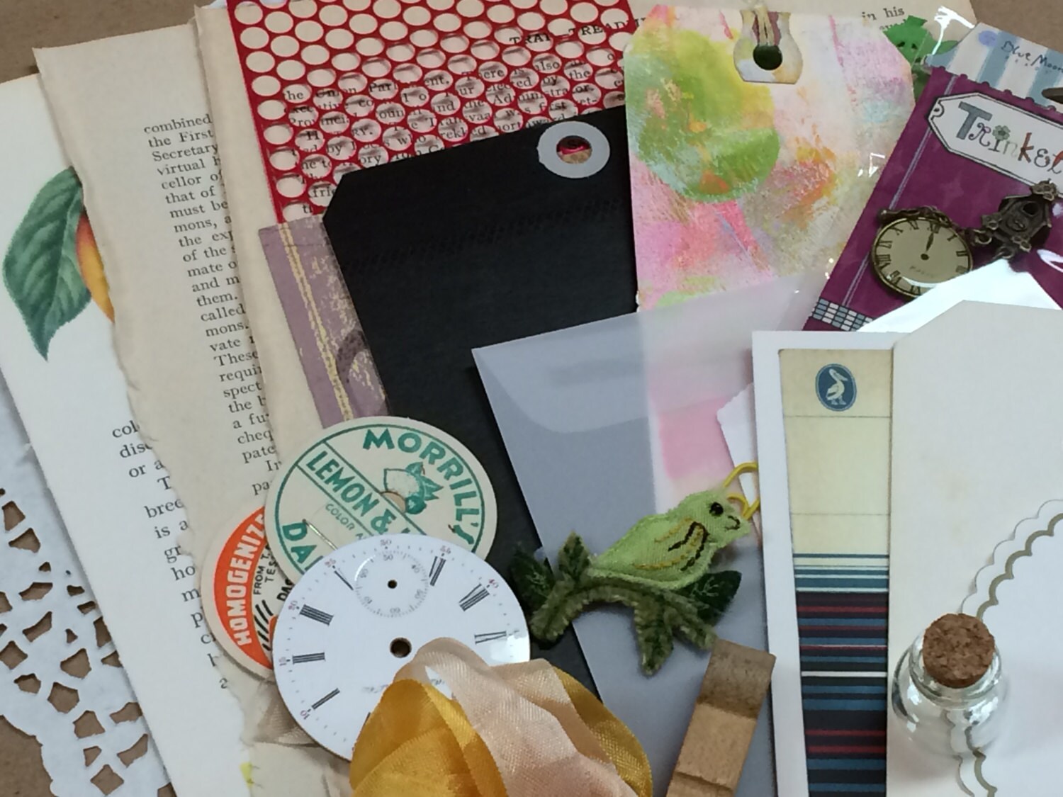 Serendipity Large Mixed Media Ephemera Bag