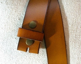 Camel Brown Leather Belt Strap