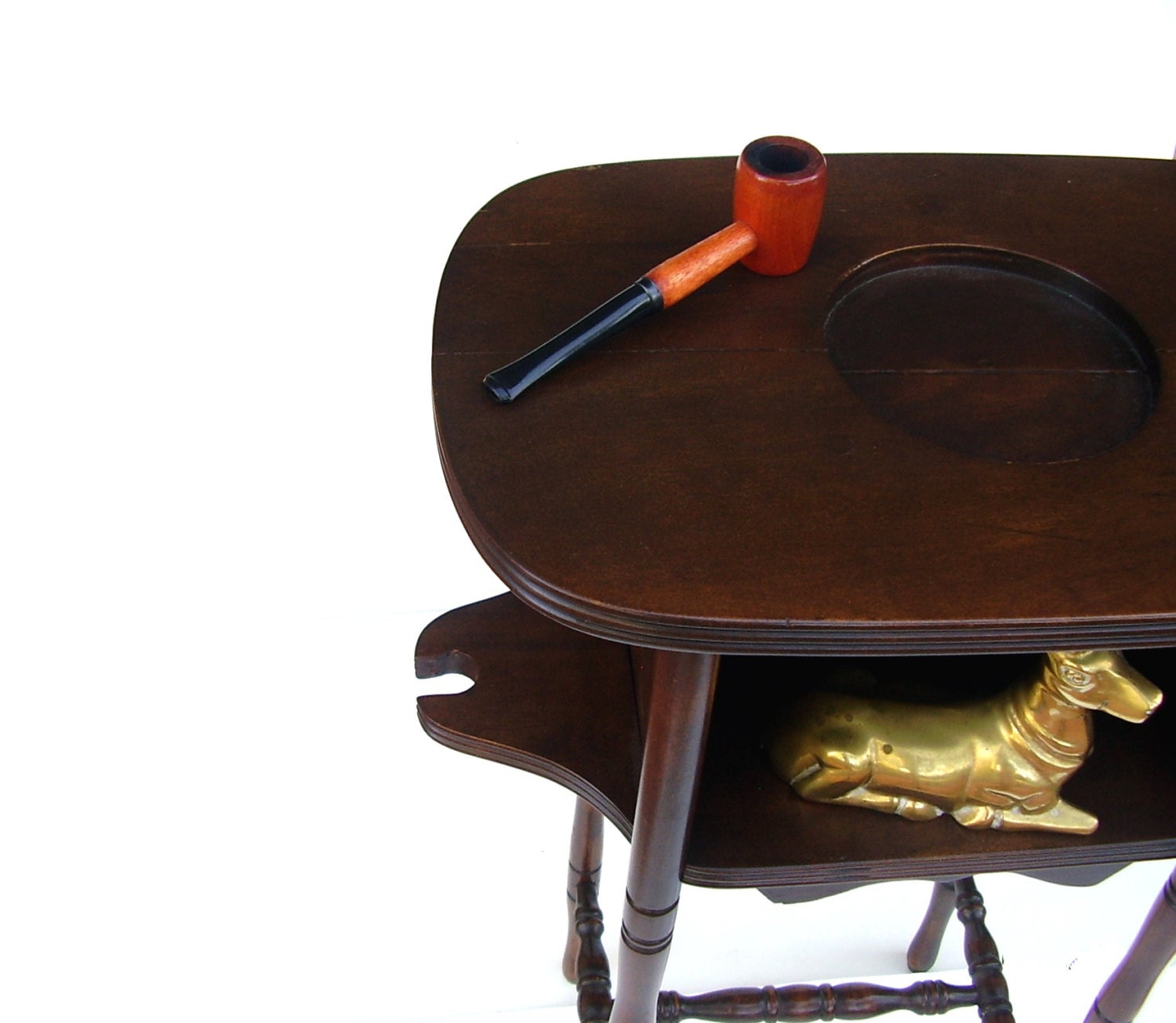 Antique Pipe Stand Table Wooden Victorian by OceansideCastle