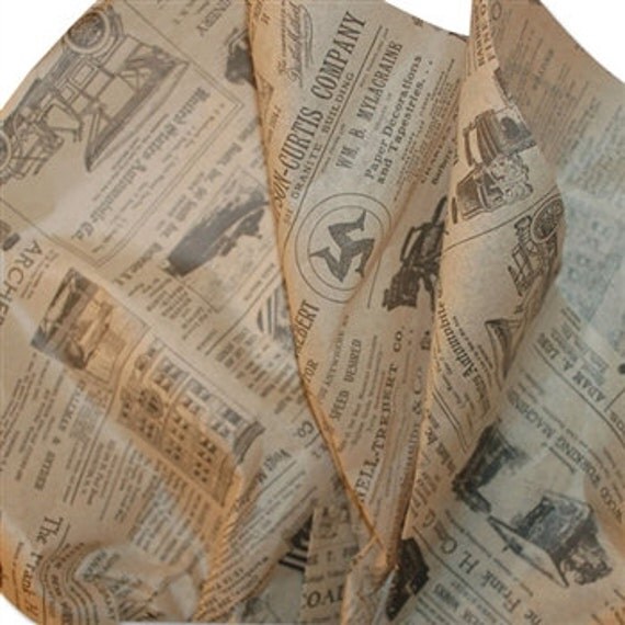 24 sheets Tissue Paper Kraft Newsprint newspaper 20 x 30