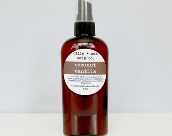 VACATION SALE Coconut Vanilla Body Spray, Vegan Perfume Spray, natural Perfume, Spray Perfume, Herbal Perfume