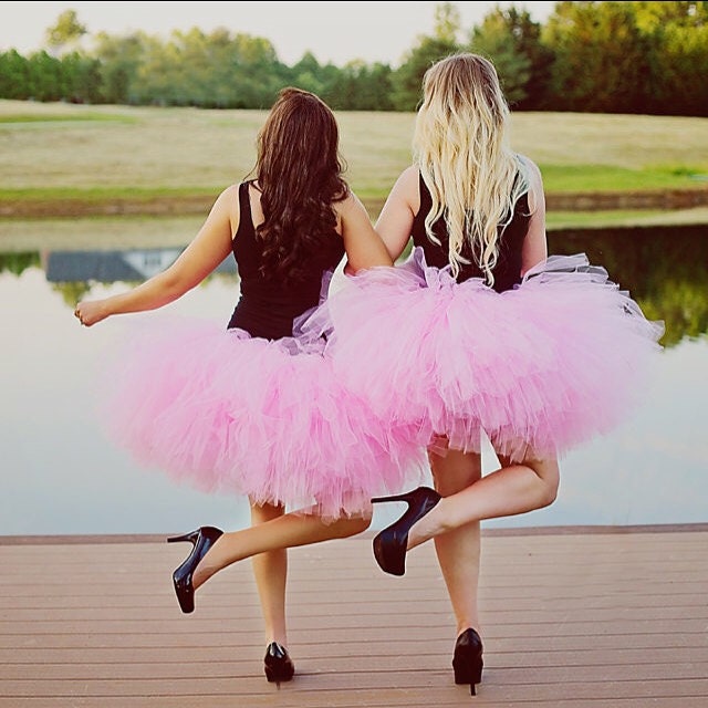 Solid Pink Adult Tutu For Waist 35 Up To 45 Great 9318