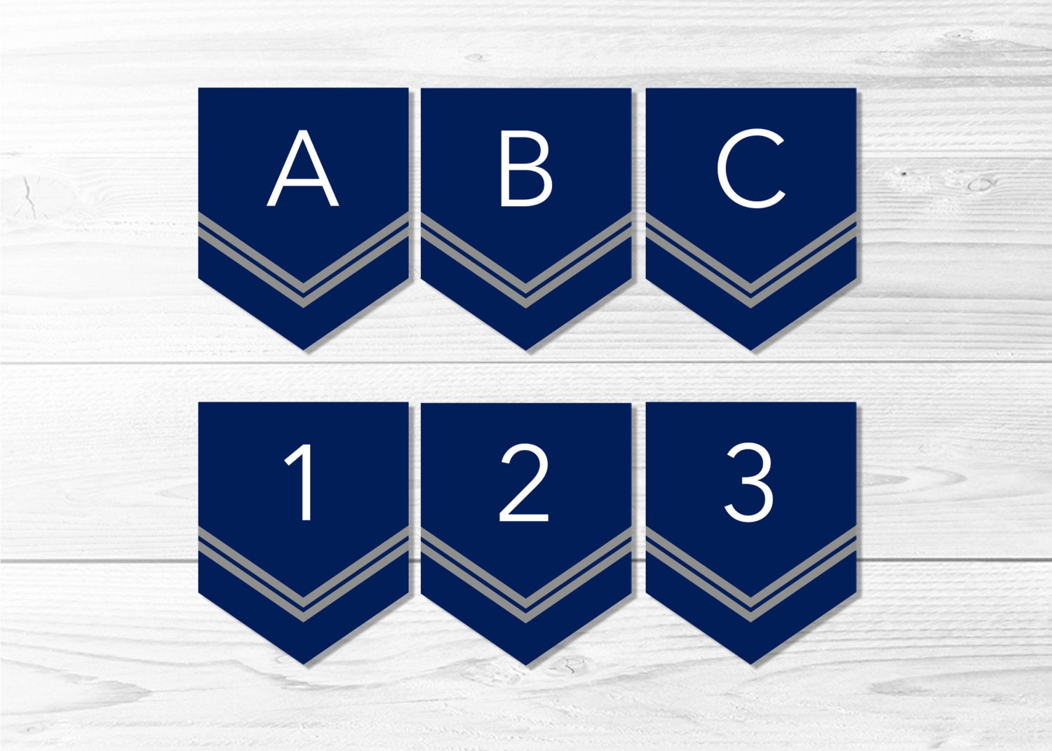 US Air Force Banner Set USAF Banner Blue & Gray Chevron