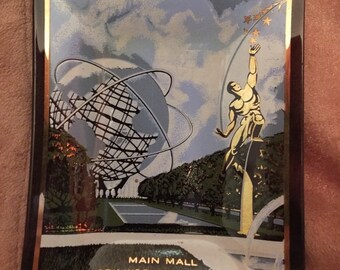 Houze Art Glass 1964-1965 New York World's Fair Main Mall Trinket Tray