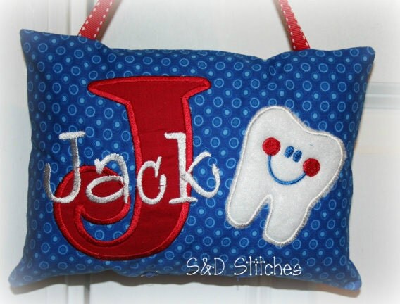 Tooth Fairy Pillow for Boys Personalized Christmas Gift