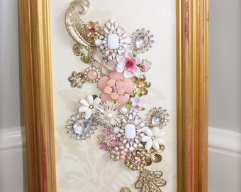 Framed jewelry  art  Etsy