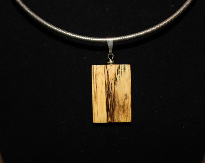 Spalted Oak Wood Necklace/Pendant/Slide