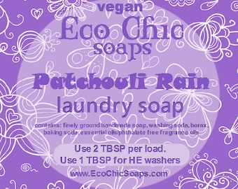 Patchouli Rain laundry soap - Natural laundry soap w/Patchouli Rain Fragrance - Vegan laundry soap