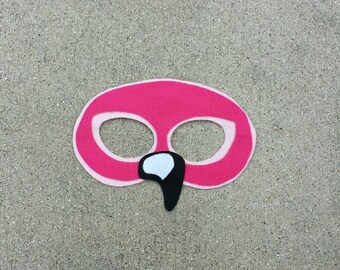 Hot Pink Flamingo Children's Fabric Masquerade Mask