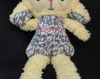 personalized lamb stuffed animal