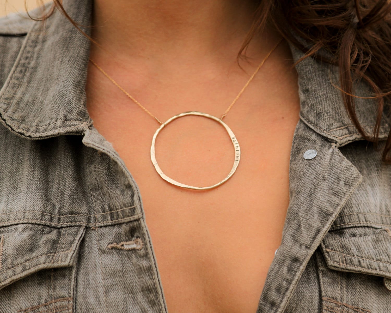 Bold Circle Necklace / Infinite Necklace / Personalized