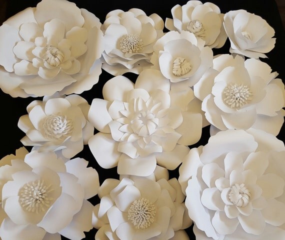 Large White Paper Flowers Extra Large Paper Flower 3ft x 3 ft by ...