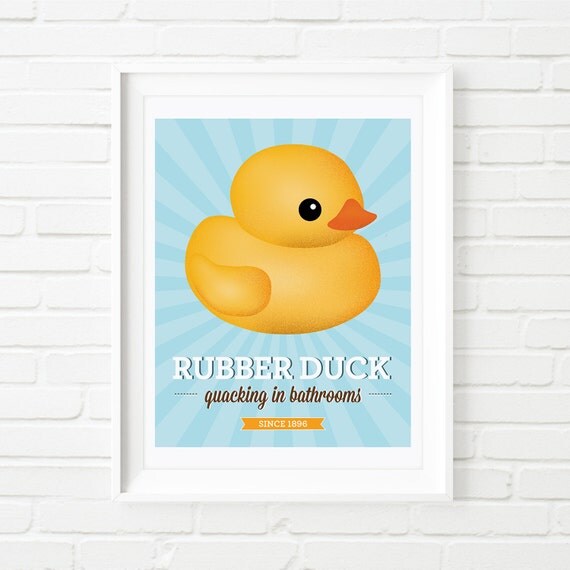 Rubber Duckie print Printable Art children's by MiniMoiPrints