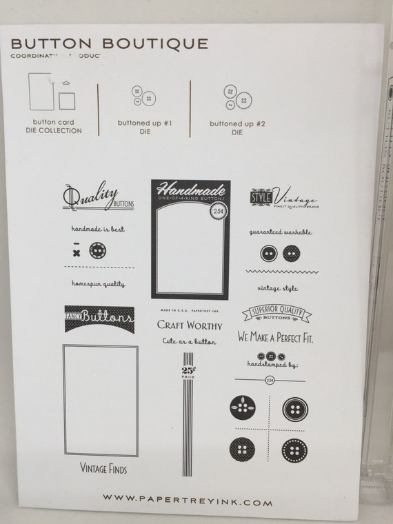 Papertrey ink clear stamp set button boutique paper tray Inc.