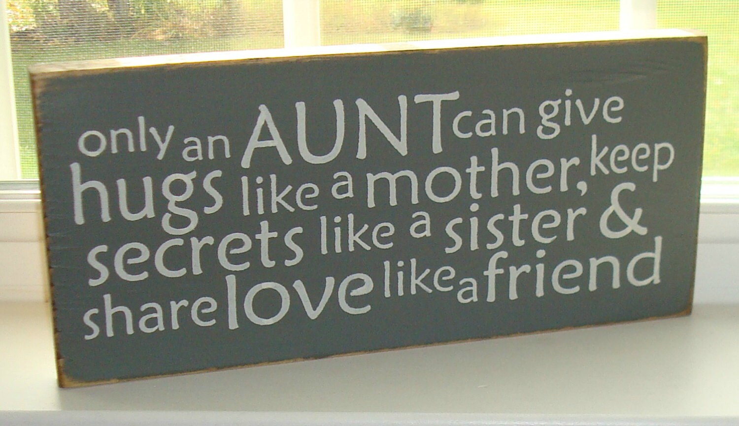 aunt wood sign board. Aunt gift. Only an Aunt sign. Wood sign