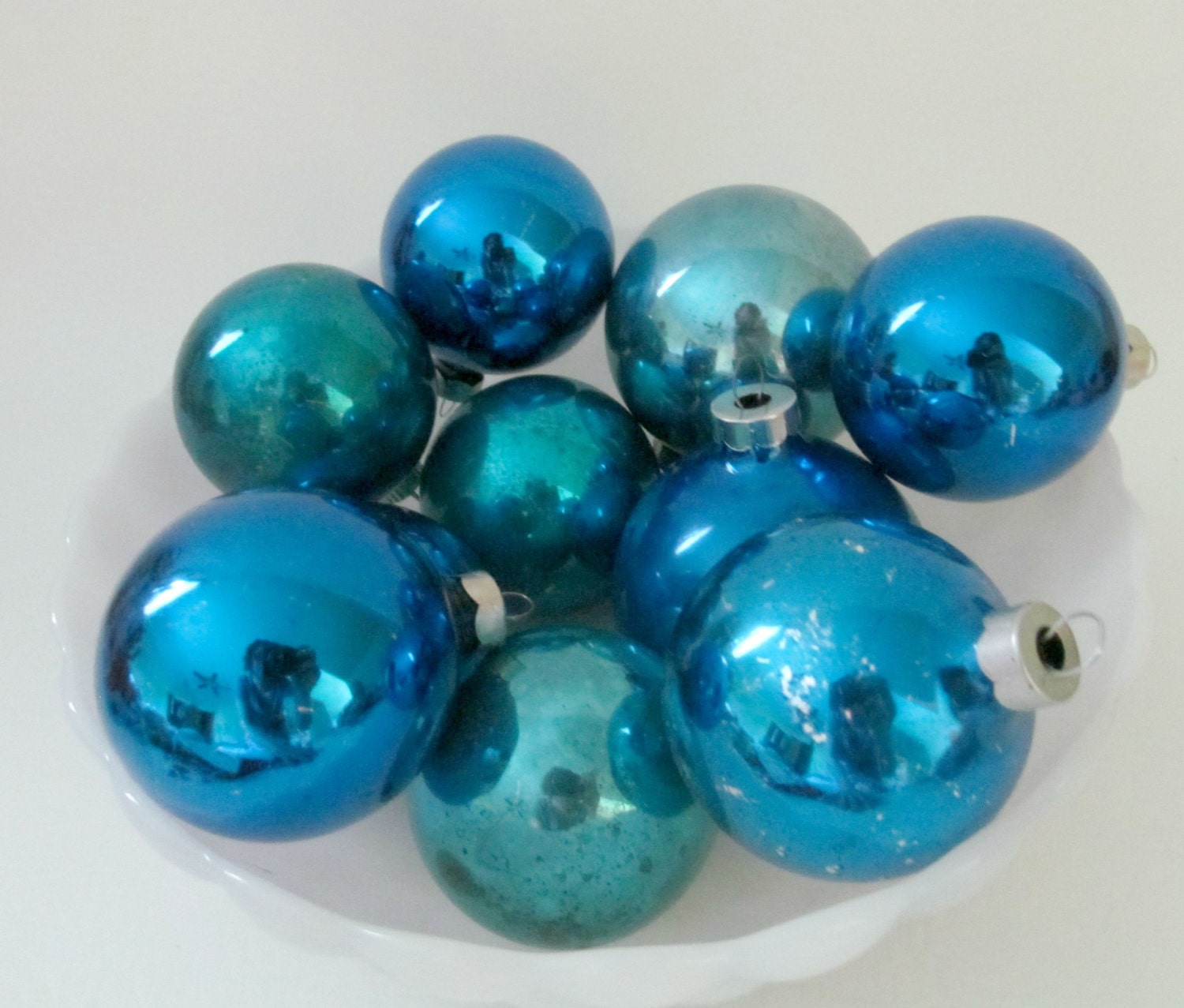 9 vintage blue glass christmas ornaments by annegrahamvintage 9 vintage blue glass christmas ornaments by annegrahamvintage