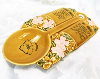 Vintage Spoon Rest - South Carolina Souvenir Spoon Rest