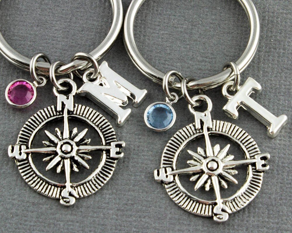 Best Friend Compass Keychains Best Friend Gift