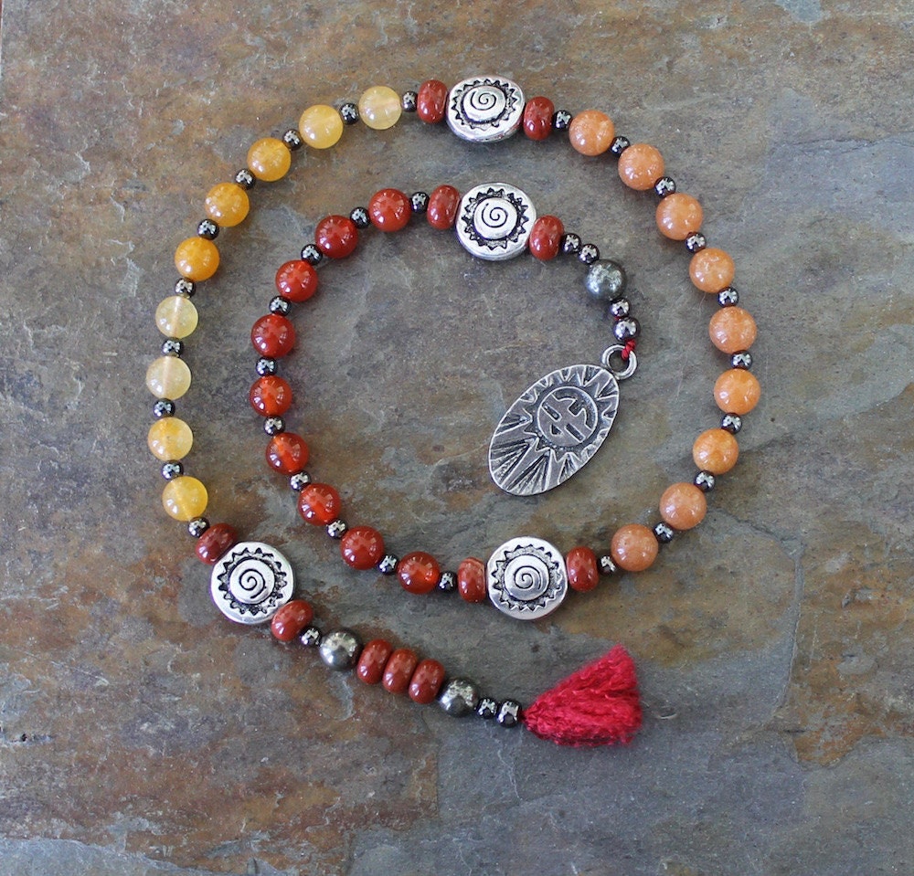 Litha Pagan Prayer Beads Summer Solstice Prayer Beads