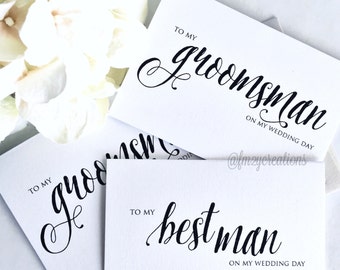 Groomsmen Wedding Thank You Cards // Best Man Gifts // Groomsman Gifts // Bridal Party Thank You Card // Wedding Day Card