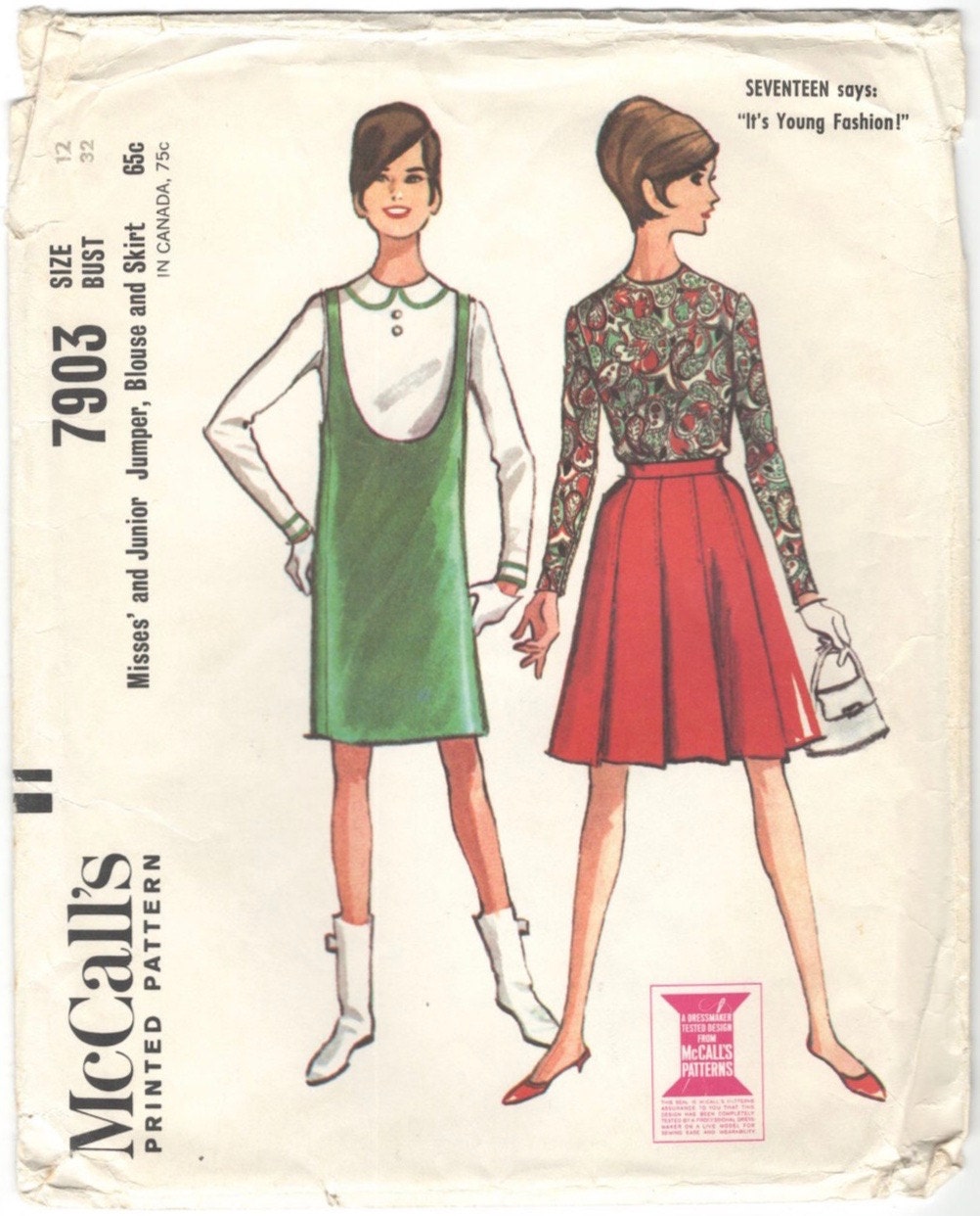 Vintage 1950s Summer Shorts and Shirt Set- Size 16- Bust 34- McCall 3635  50s Vintage Sewing Pattern