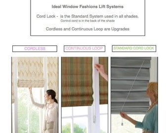 Roman-Shade-Cordless-Continuous Loop-window treatments Per Shade