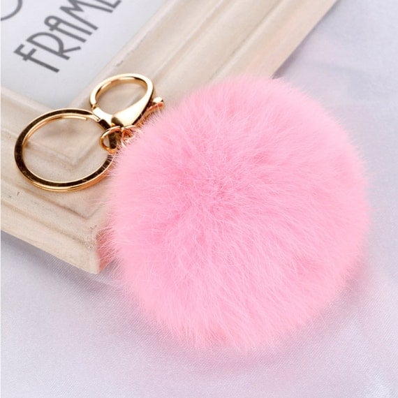 fluffy baby keyring