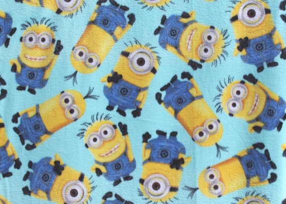 Despicable Me Minions Polar Fleece Fabric by the by SOFIRETAIL