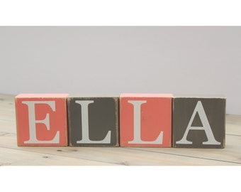 Personalized Name Blocks. Farmhouse Block Letters. Letters for Photo Prop. Baby Shower Blocks. Distressed Photo Props Baby Girl. Baby Gift.