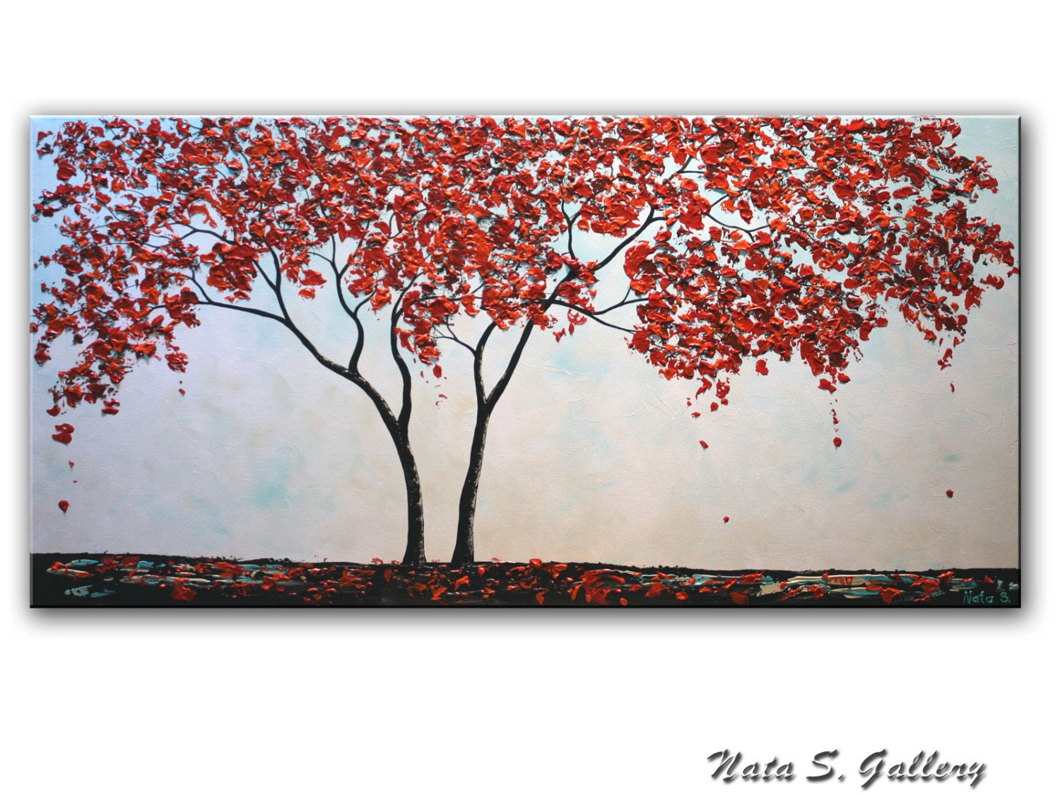 Original Blossom Tree Painting Abstract by NataSgallery on Etsy