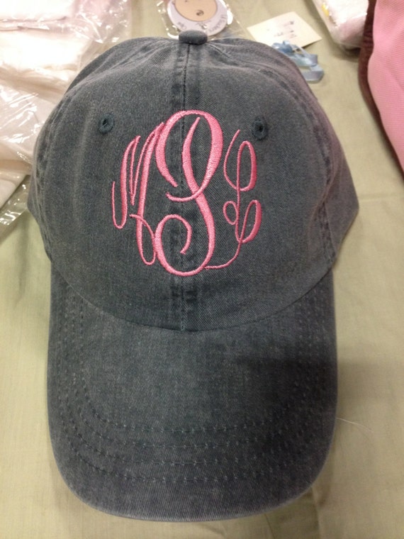 Monogrammed Baseball Cap Personalized Hat Ladies Girls Teens