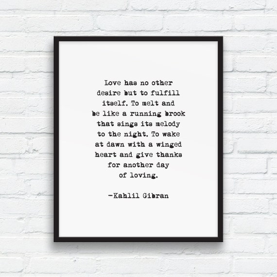 Khalil Gibran Liebe Zitat liebe Poesie Kunst Schreibmaschine