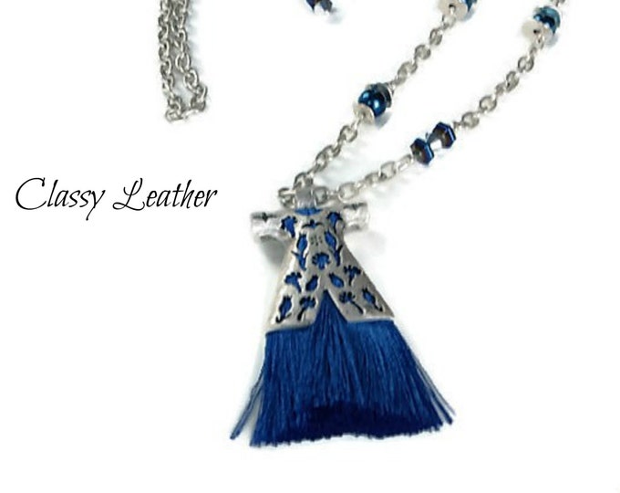 Long Tassel necklace, Long layering tassel, Caftan necklace, Boho necklace, Bohemian necklace, turkish necklace