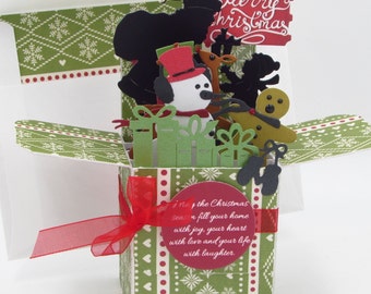 Merry Christmas Card In A Box Handmade Christmas by CARDSBYMOM