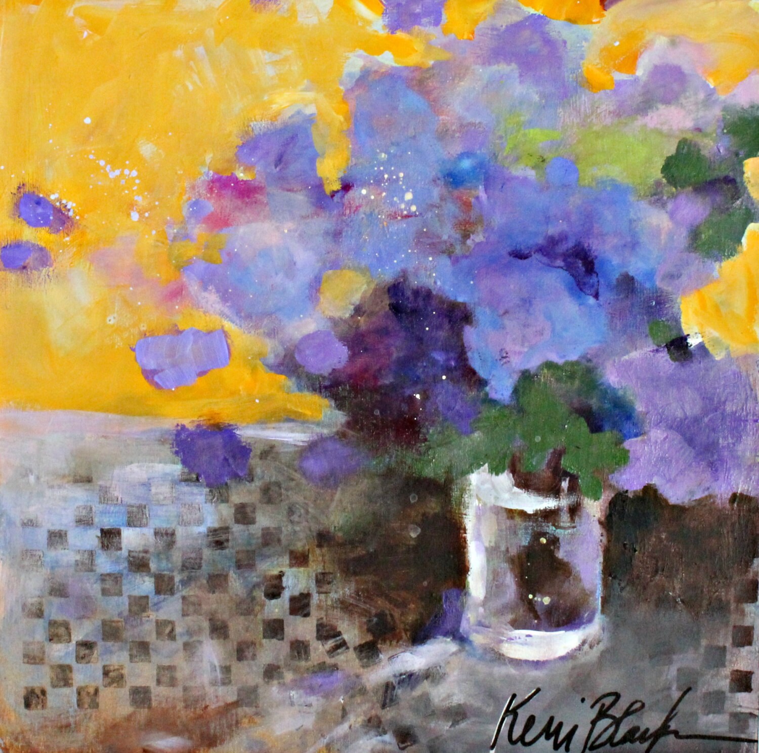 Loose Abstract Floral Painting Original Still Life Colorful