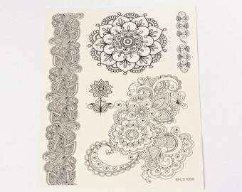 henna stencil etsy