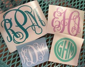 Monogram Vinyl Decal Buy 1 Get 1 Free Plus Yeti Corkcicle Monogram Car Monogram Cell Phone Monogram Laptop Monogram FREE SHIPPING