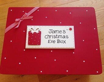 Personalised wooden Christmas Eve box