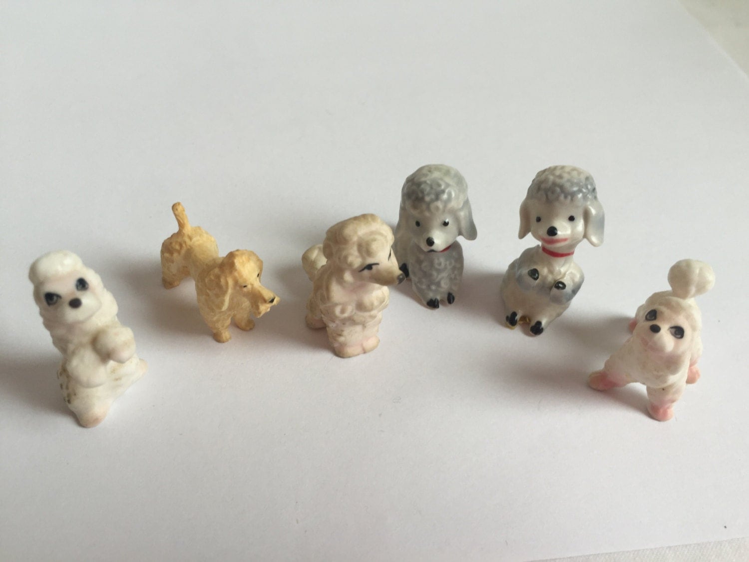 vintage porcelain poodles