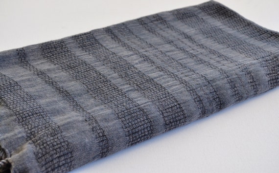 image for Towel in gray textured stripe