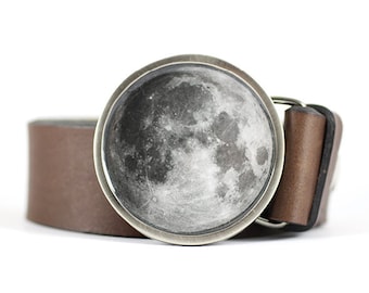 Full Moon Belt Buckle, Moon belt buckle, Nature belt buckle, Halloween