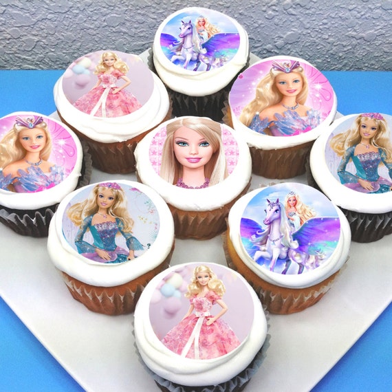 Barbie Edible Cupcake Toppers - 2" - PRE-CUT by Deezee Designs | Catch My Party