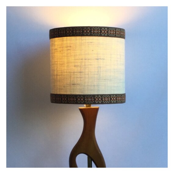 70s Style Cream Hessian Lamp Shade Light Shade