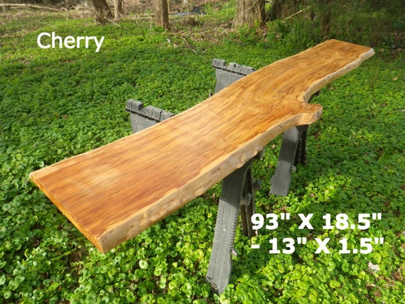 Live Edge Bar Top Finished Cherry Wood Slab by ...