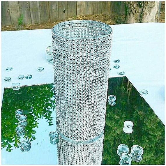 Items similar to Bling vase, jewled glass vase,7 inch vase, wedding