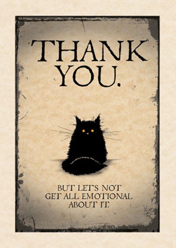 Black Cat Thank You card