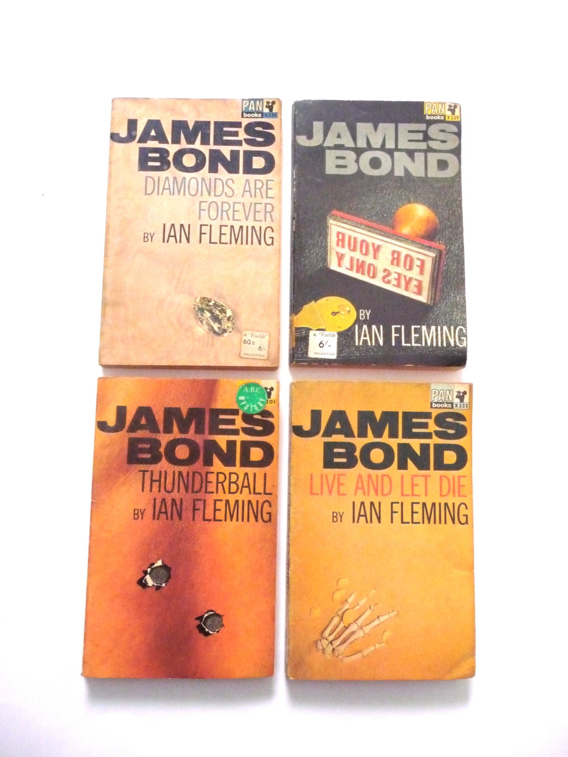 Vintage James Bond Books Paperback 1960s Editions