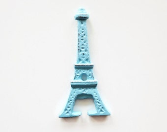 Eiffel Tower Bottle Opener. Paris Party Favors. French Decor. Aqua Cast Iron. Gifts for Her. Ooh La La Bachelorette Party. Bar Cart Decor.